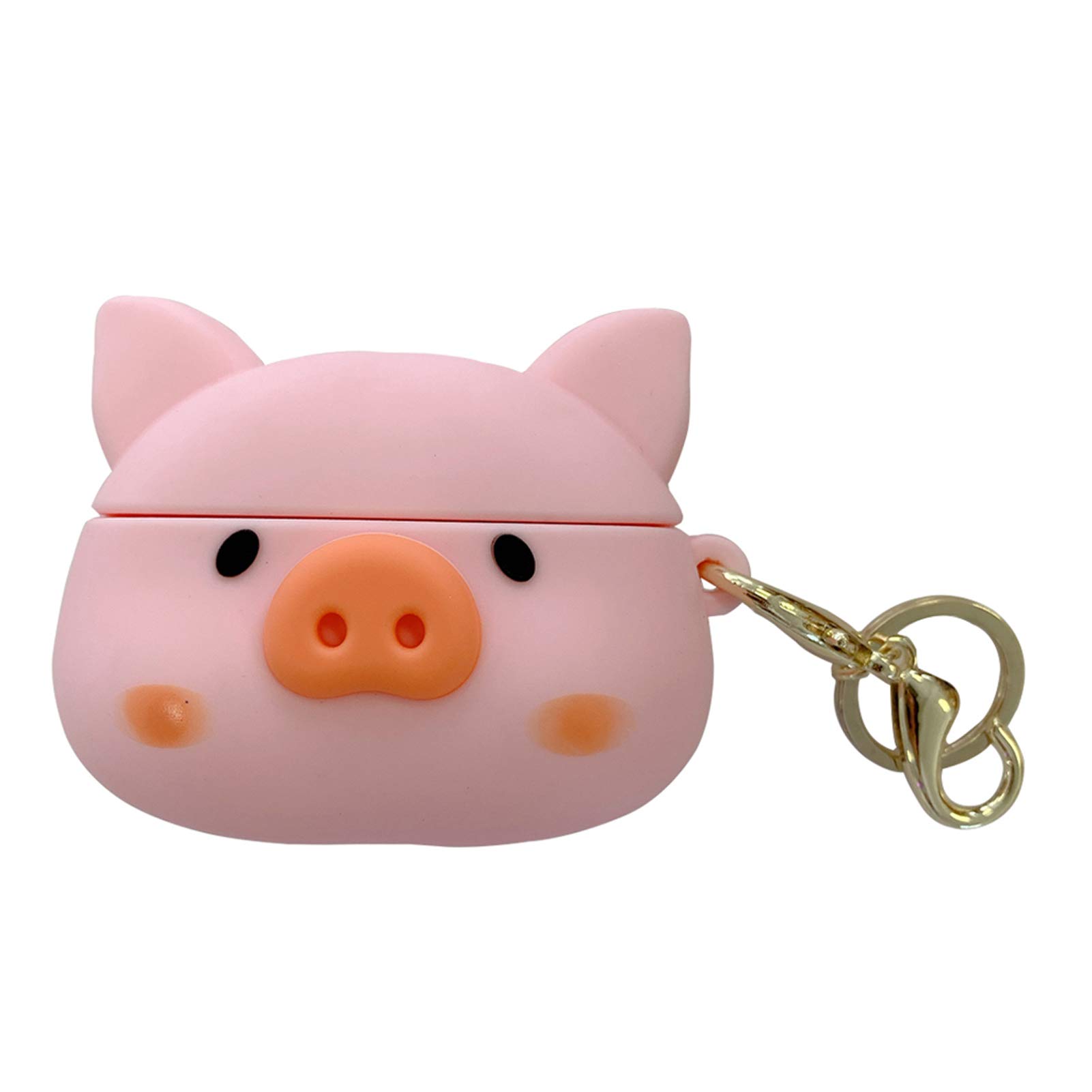 SGVAHY AirPods Pro Case, Cute 3D Cartoon Soft Silicone Cover with Ring Buckle, Kawaii Fun Cool Skin Shockproof Protective Charging Case for AirPods