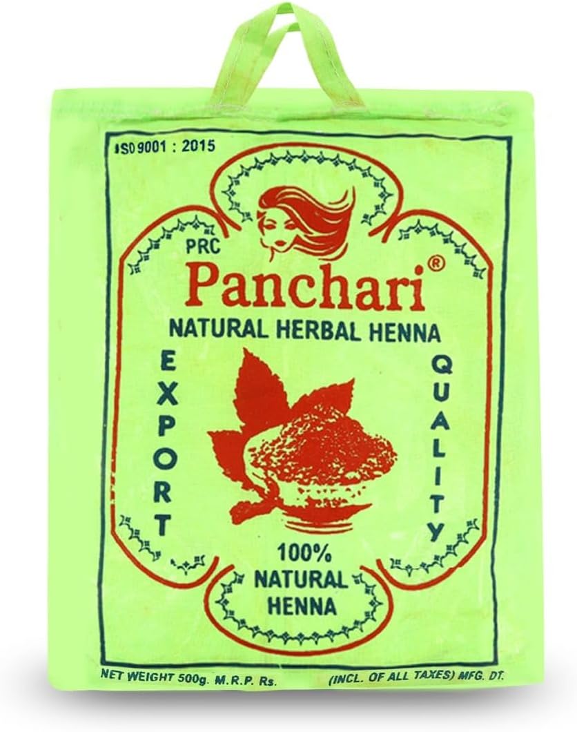 PANCHARI Organic, Natural Henna Leaf Powder For Hair Colour And Growth (500gm)