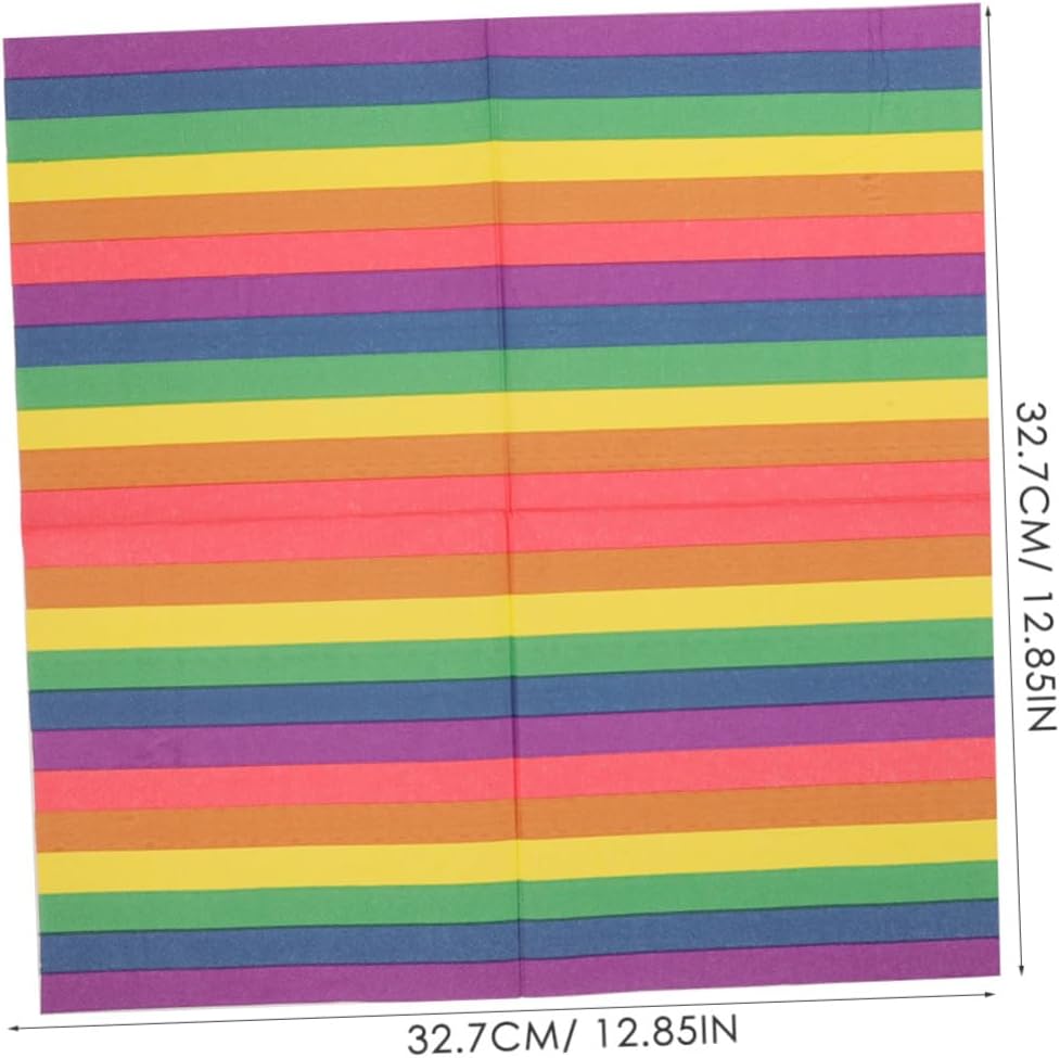 4bags Decorative Napkins for Parties Rainbow Printed Disposable Napkins for Birthdays Weddings and Family Gatherings Lightweight and Portable Tableware Accessories