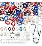 PH PandaHall 282pcs Curb Chains Bracelet Making Kit, Adjustable Summer Link Bracelets Chunky Neck...