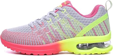 Zapatillas de Running Mujer Deportivas Zapatos Zapatillas de Running Ligero Transpirables Gimnasio Sneakers Deportivas Casual Negro Gris Rojo EU 35-421