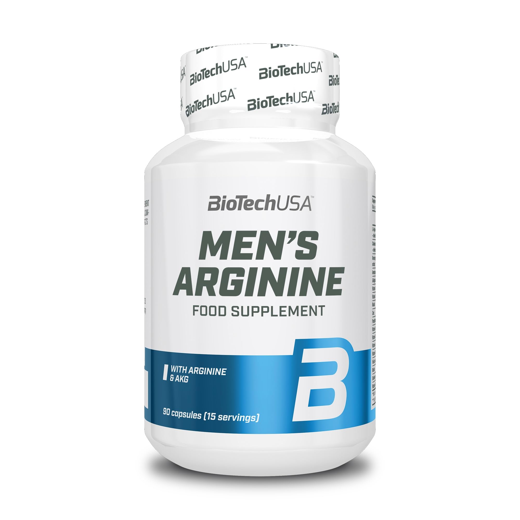BioTechUSA Men's Arginine | Aumenta la vitalità | con ingredienti vegetali | Vitamine | Zinco | Ideale per il benessere maschile | 90 Capsule