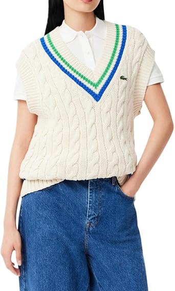 Lacoste Womens Sleeveless Cardigan