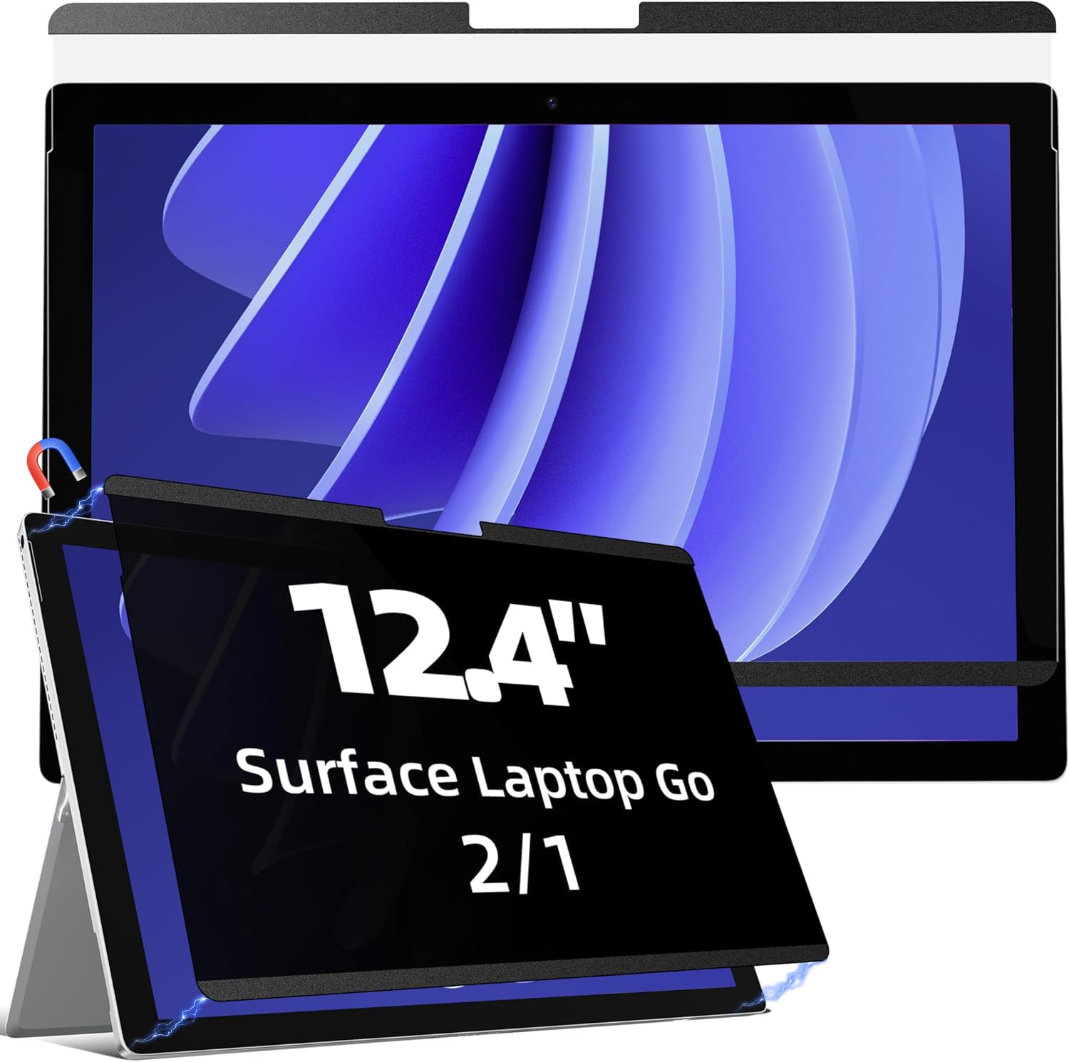 Surface Go (第1世代) キーボード、覗き見防止カバー付 Amazon.co.jp: Surface Laptop Go 2/1 用 覗き見防止 フィルター 12.4