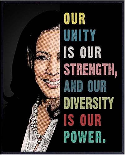 Kamala Harris Madam Vice President - Arte de pared con citas inspiradoras para mujeres afroamericanas, niñas, regalos políticos, decoración