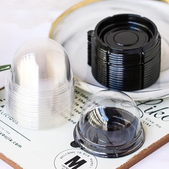 50 Pack 2 Inch Clear plastic mini cake box muffins box