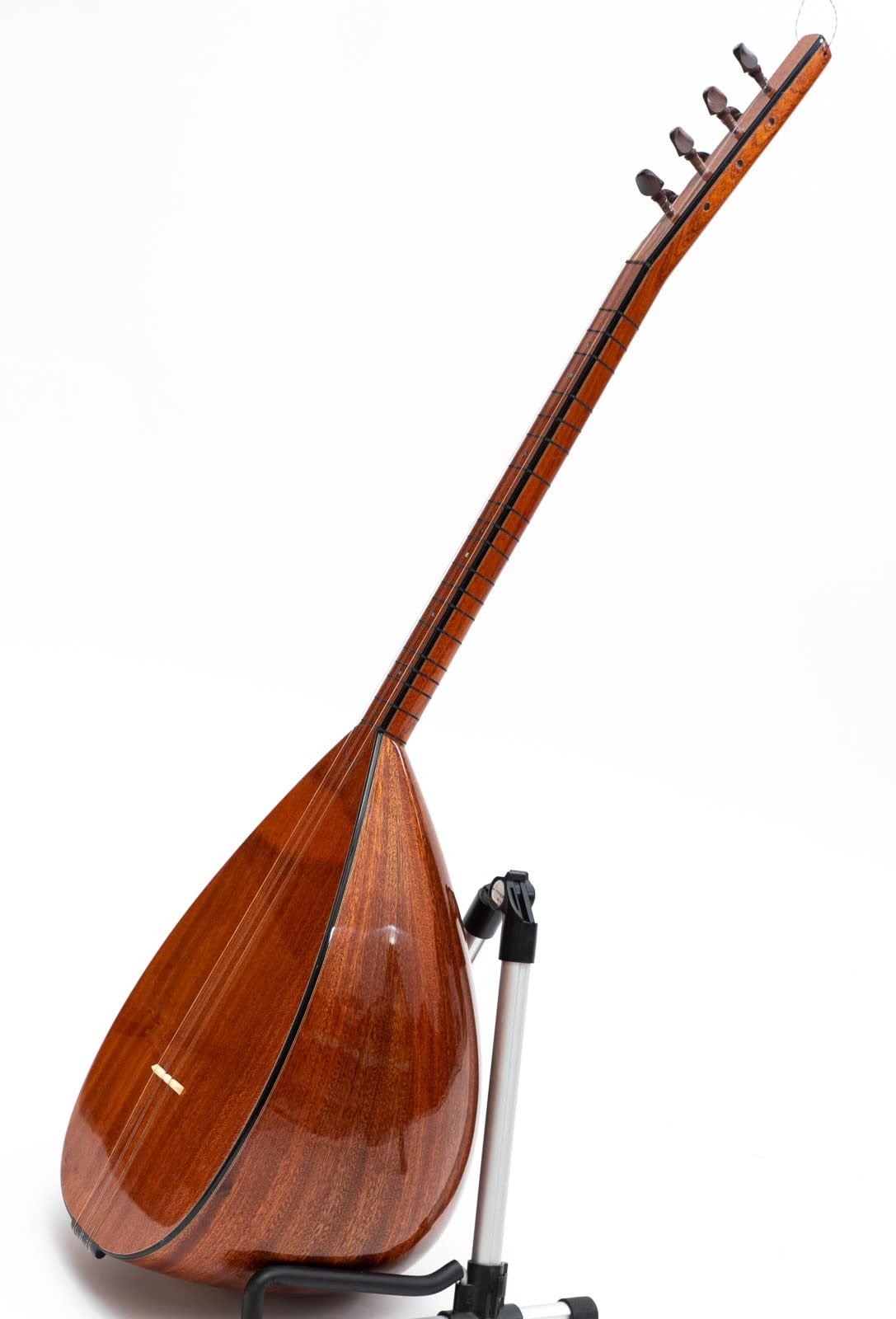 Saz Baglama Türkisches Instrument mit kurzem Hals, spezielles Mahagoniholz mit Ebenholzheringen, handgefertigtes Saiteninstrument