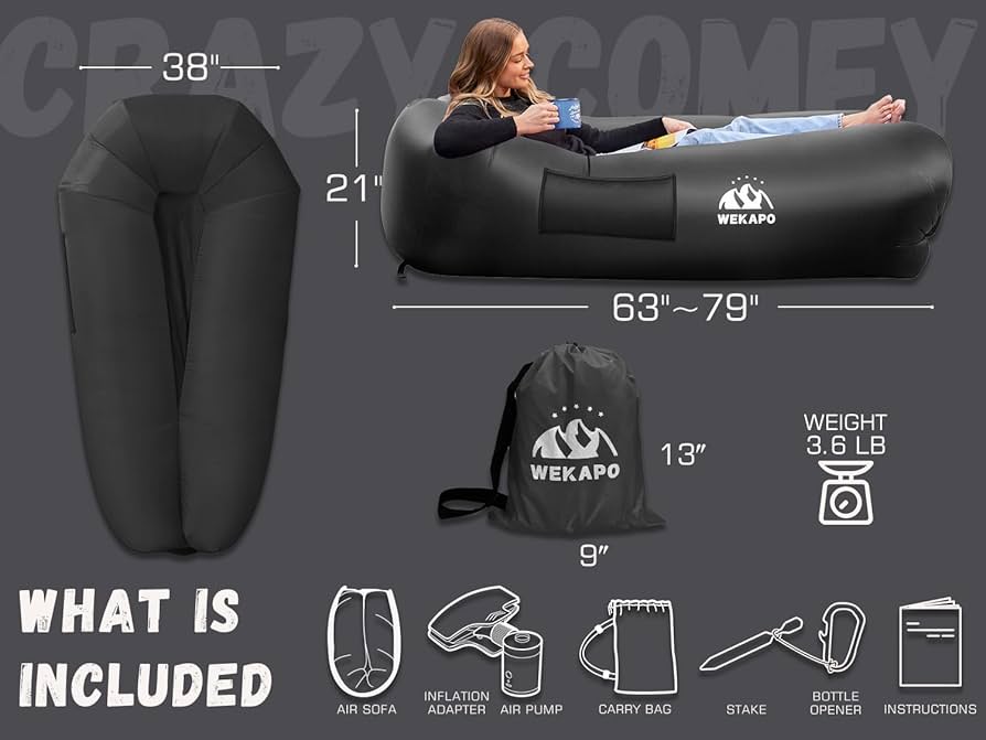 Amazon.com: WEKAPO Inflatable Couch with Pump - Easiest