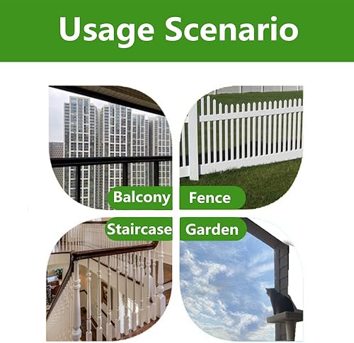 Miniatura 6 de Red de protección para gatos de balcón, transparente, de alta resistencia, red de protección para gatos de mascotas, se utiliza para fijar balcones,