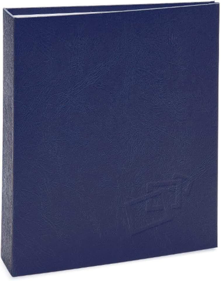 Álbum de fotos Ical, encadernação tradicional, para 80 fotos 15x21cm - envelope plástico transparente - linha Cores - modelo azul-escuro texturizado - 167