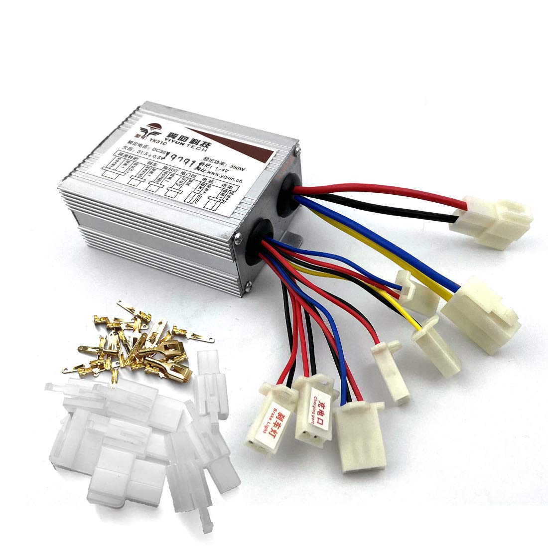 L-faster350W Controller For Brushed Motor Yiyun 350W Control Unit With Paired Plugs For Electric Bike Brush DC Motor