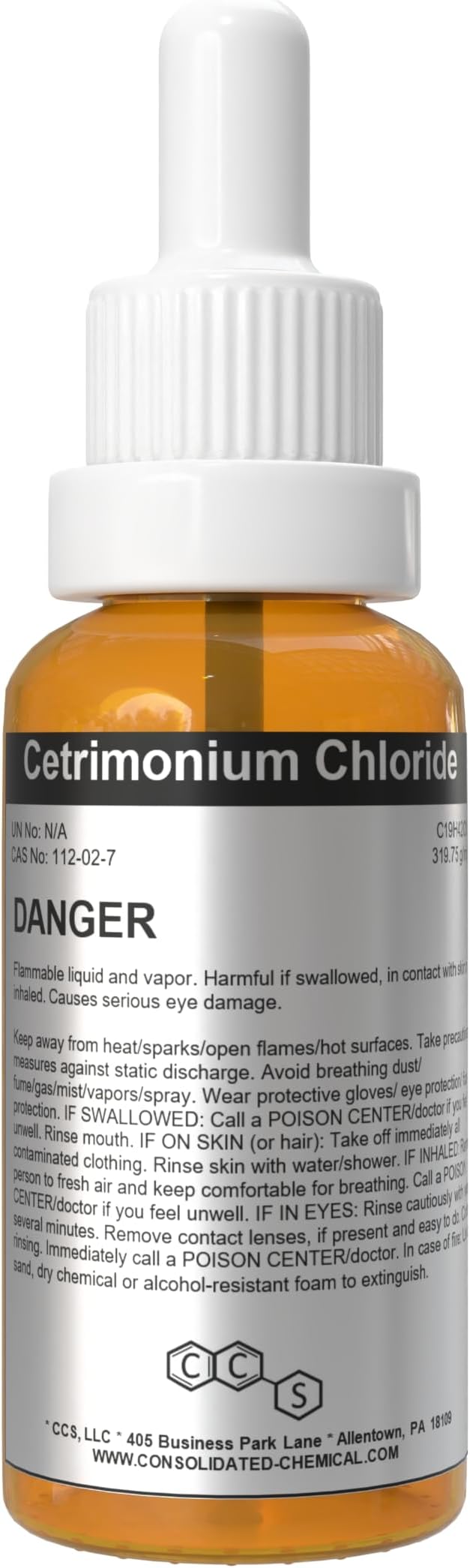 Cetrimonium Chloride 30% Solution | Dropped Included - 30mL (1 Fl Oz)