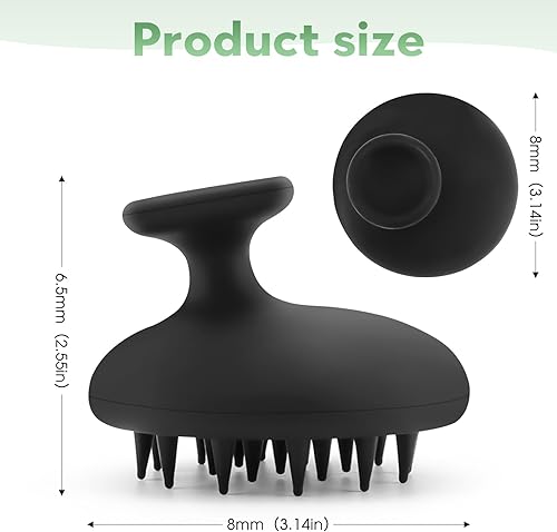 Miniatura 4 de BSSUEENB Cepillo masajeador de cuero cabelludo para el cabello, cepillo de silicona para el crecimiento del cabello y eliminación de la caspa,