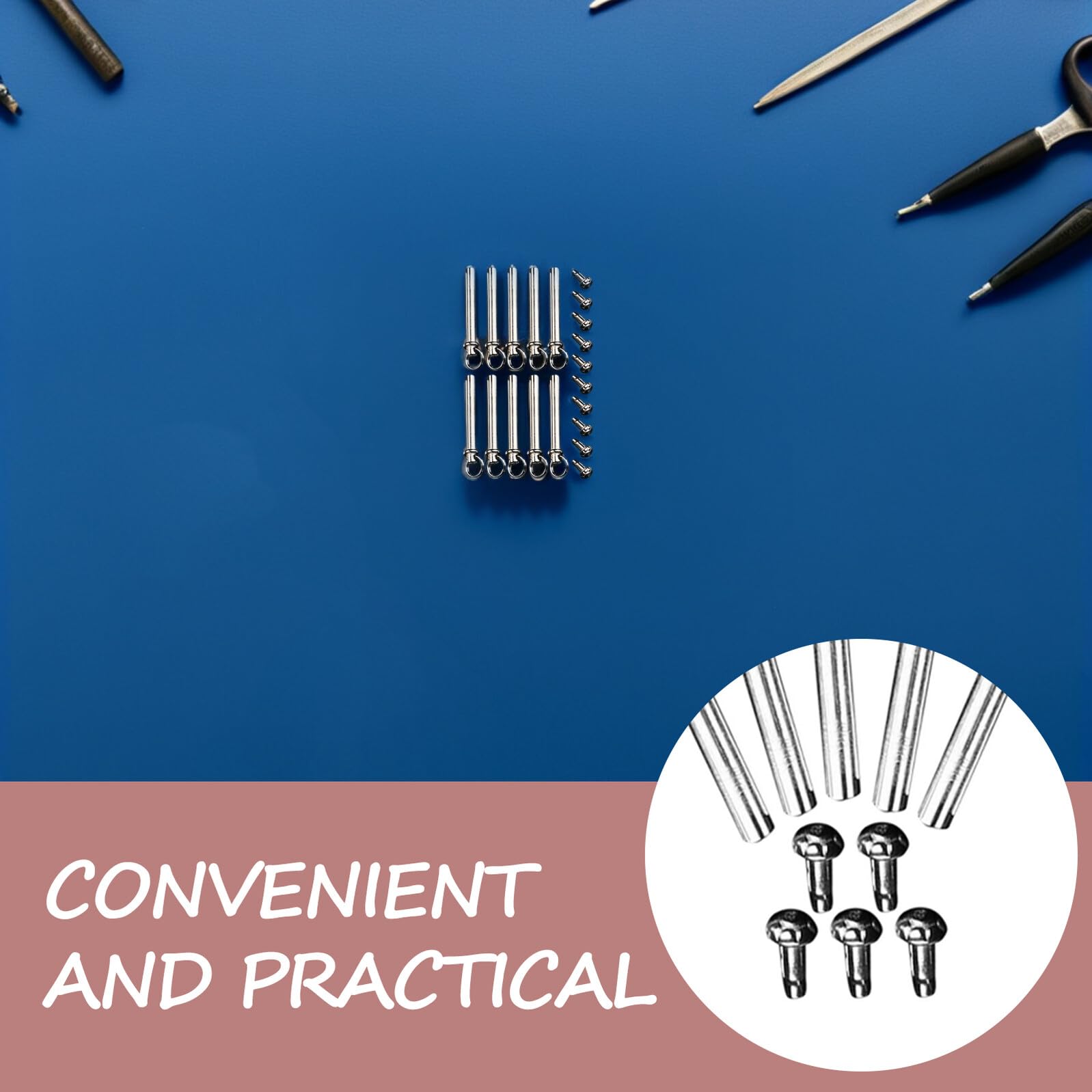 10sets Kit Di Riparazione Per Ventagli Pieghevoli Rivetti E Dadi Per Albero Accessori Per Ventagli Manuali Rivetti Metallo