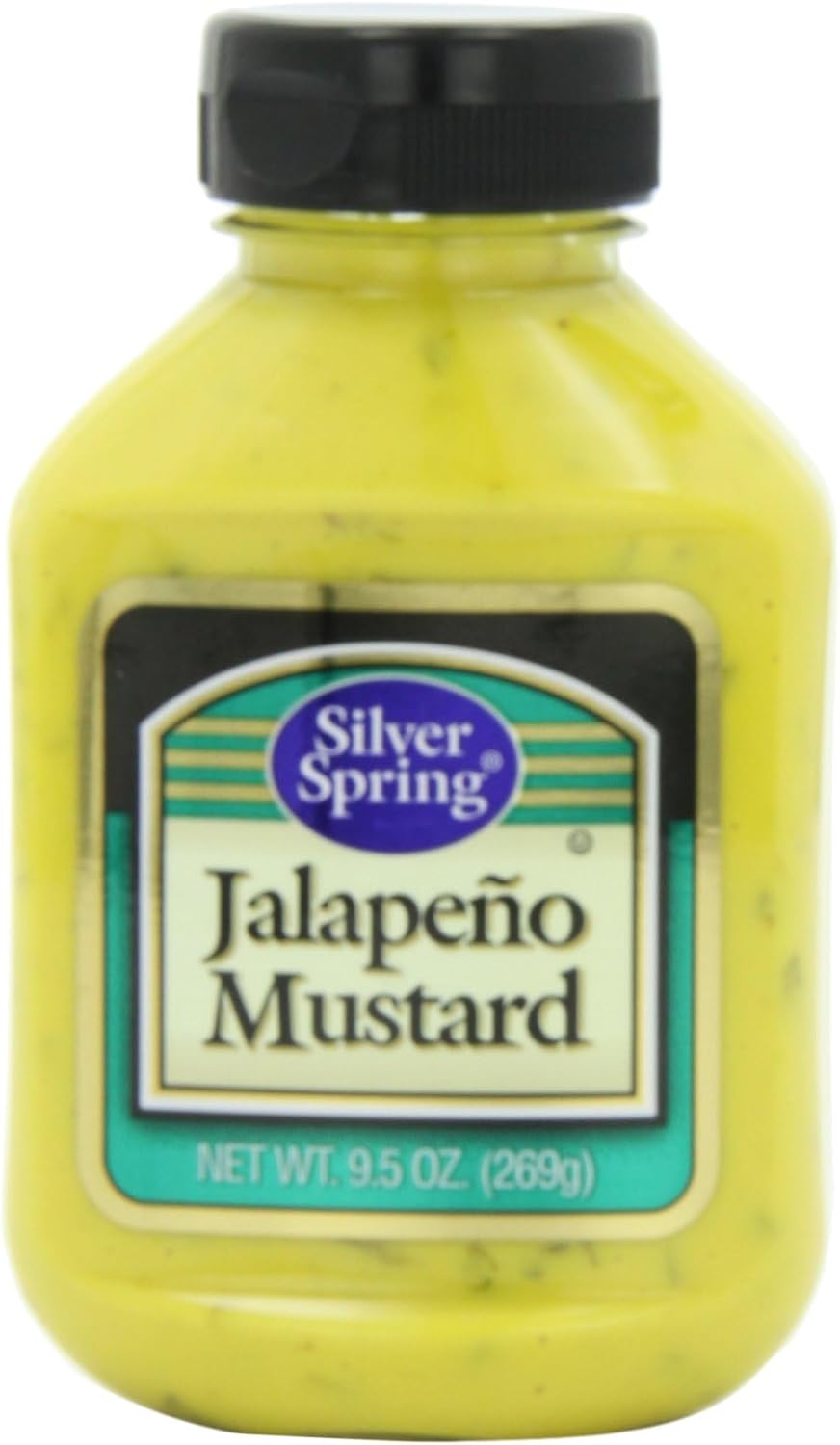 Silver Springs Mustard, Jalapeno, 9.5-Ounce Squeeze Bottles (Pack of 9)