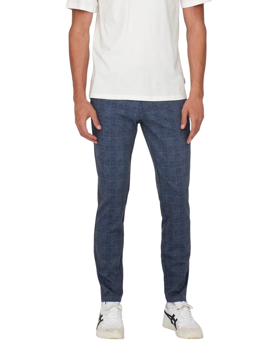 bestseller a/s Men's ONSMARK Check Pants HY GW 9887 NOOS Trouser, Dress Blues, 29 W/30 L