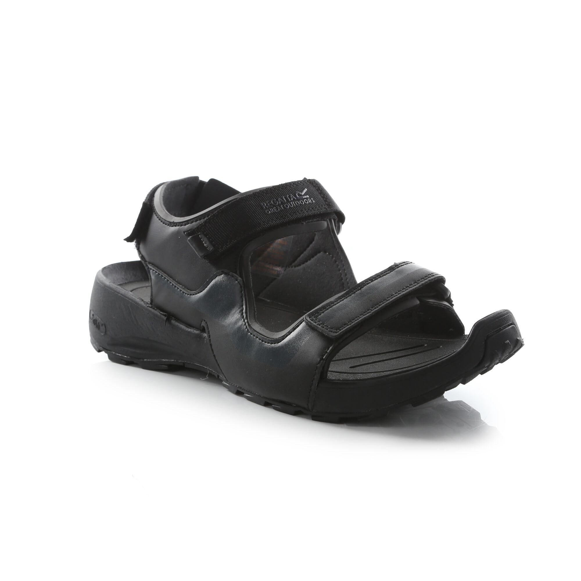 Regatta (8 Uk, ) Womens Brooklyn Double Strapp Summer Flip Flop Slides Slider Sandals Black