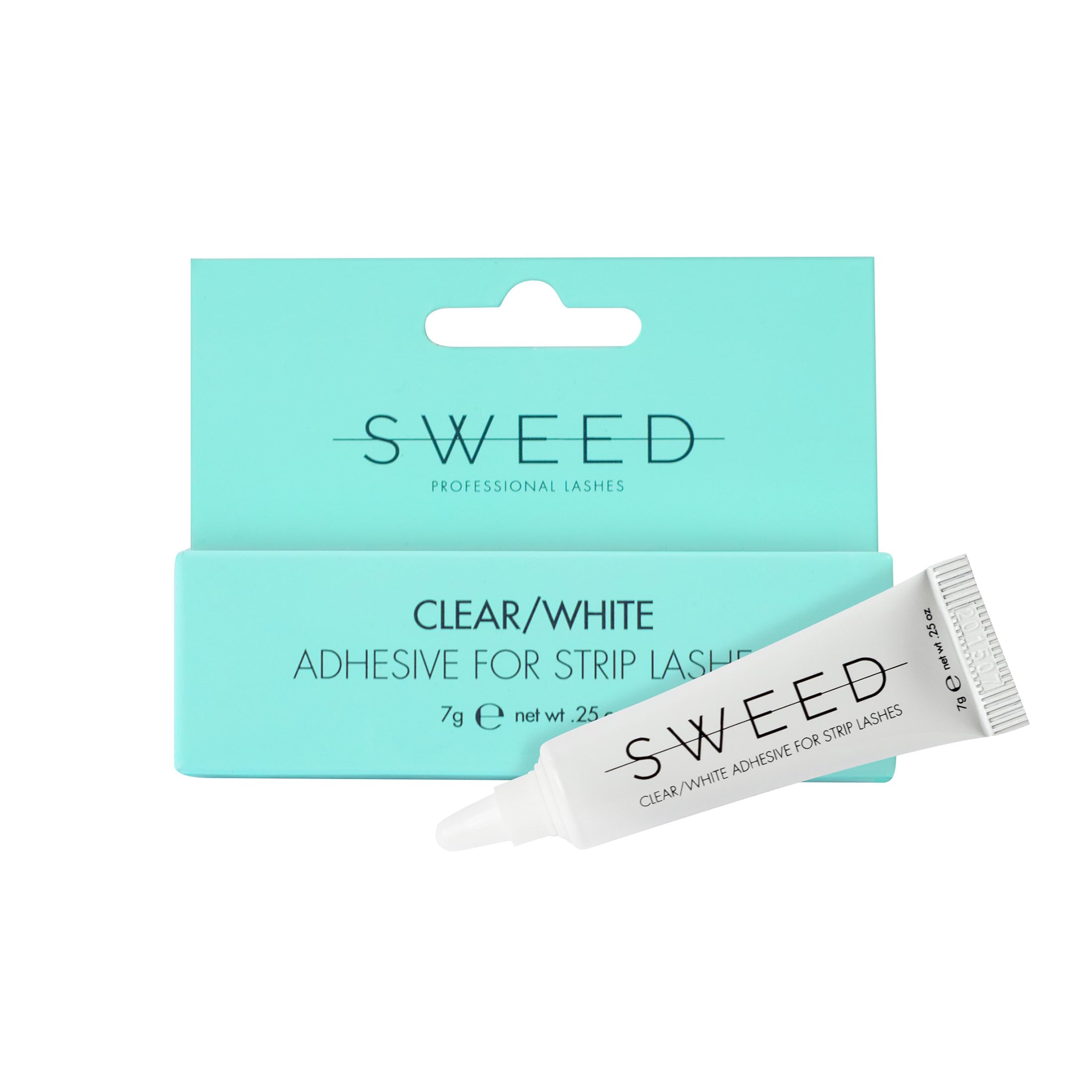 SweedClear/White Adhesive for False Strip or Individual Lashes | Vegan, Cruelty-Free, Clean Beauty (0.25 oz | 7 g)