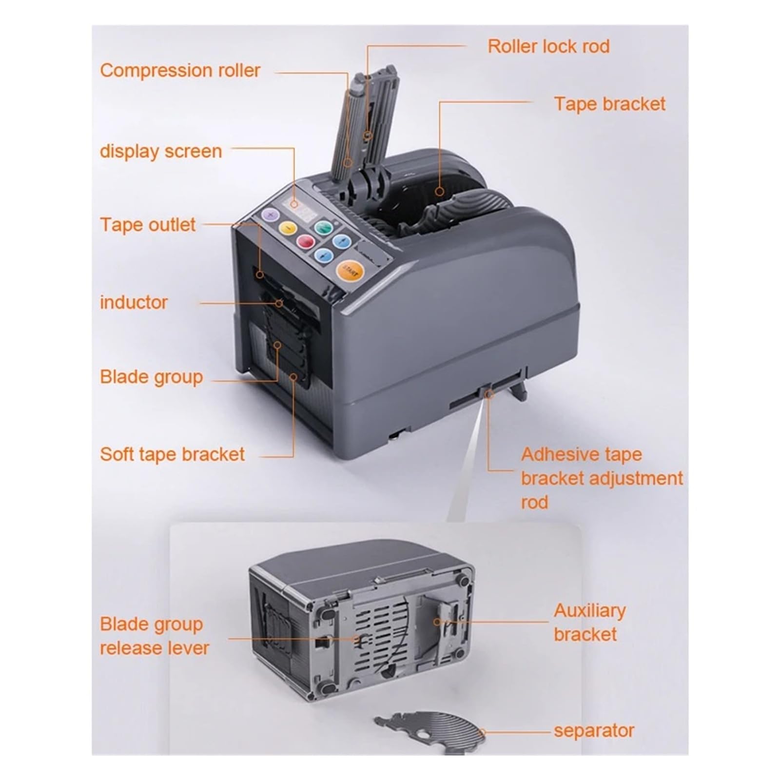 Tagliatrice automatica del nastro con dispenser di nastro 999 mm