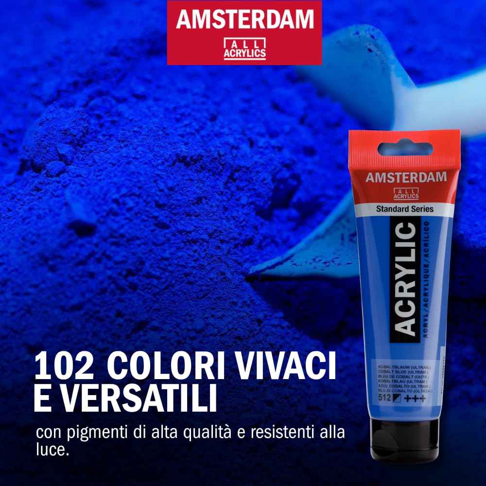 Amsterdam Standard Series Pittura Acrilica Colori Soft Set, 24 x 20 ml - Palette pastello, pigmenti resistenti alla luce, a base d'acqua inodore, adatto a varie superfici, confezione 100% riciclabile