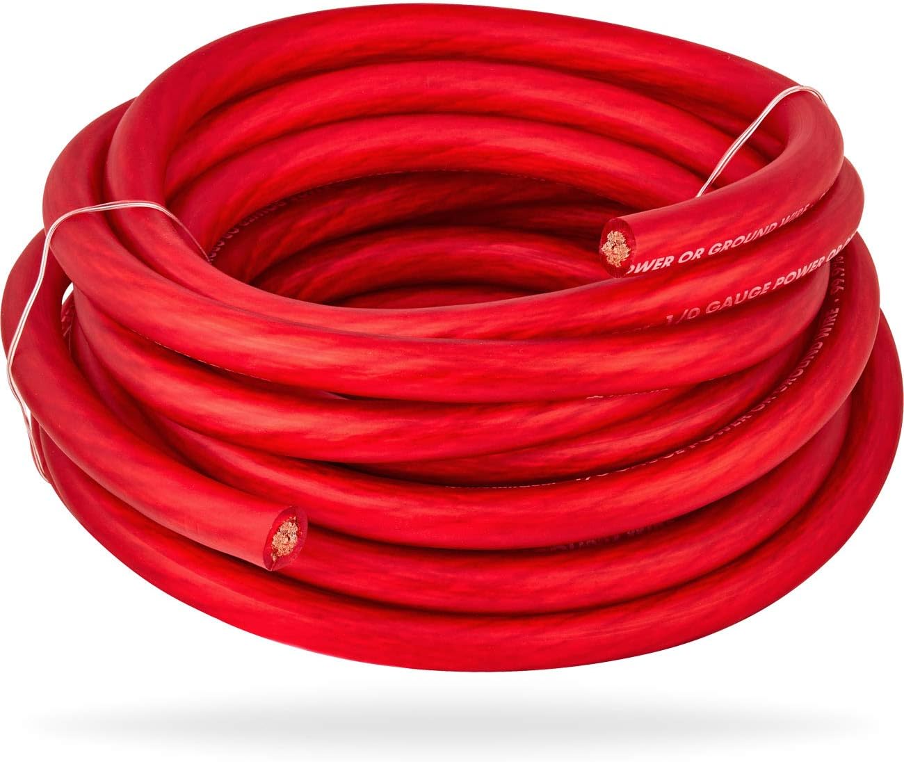 InstallGear 8 Gauge AWG OFC Pure Copper Power Ground Wire Cable (25ft Red) True Spec Welding Wire, Battery Cable Wire, Automotive Wire, Car Audio Speaker Stereo, RV Trailer, Amp Wiring : Electronics