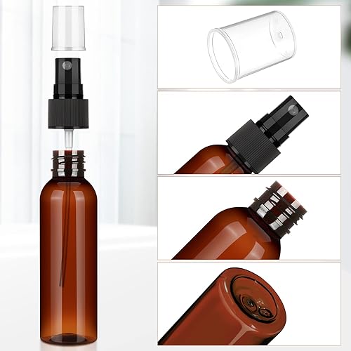 Vista 4 de Nuogo Paquete de 90 mini botellas de plástico de 4 onzas, reutilizables, tamaño de viaje, perfume, recargable, rociador de niebla, botella vacía