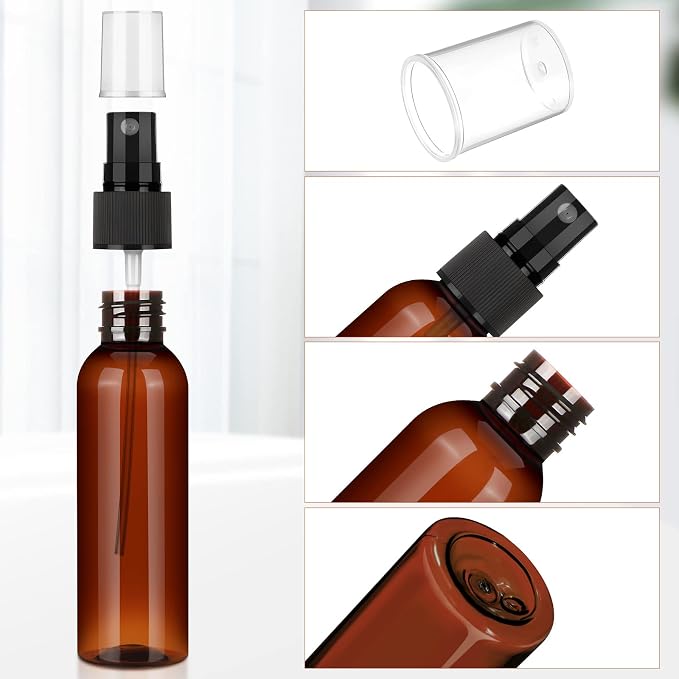 Pack de 90 Botellas Spray Plástico 4 Oz Ámbar miniatura 4
