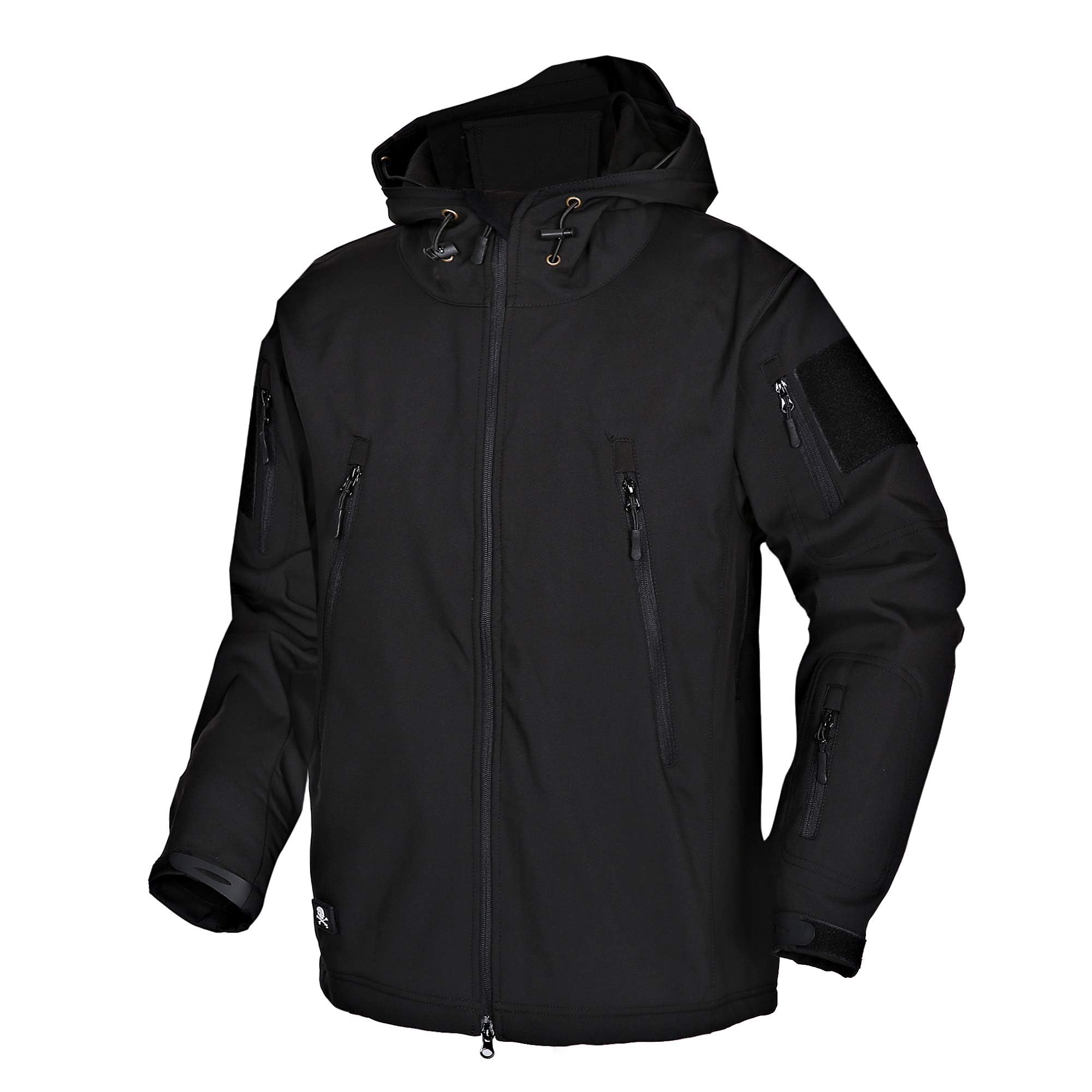 Hombres Chaquetas Militar Táctico Impermeable Softshell Vellón Invierno al aire libre Sudadera con capucha