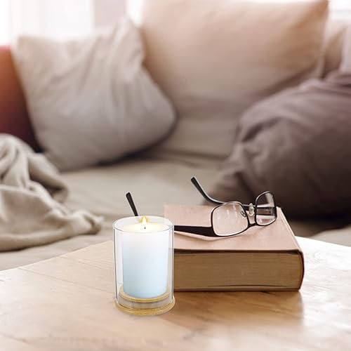 Miniatura 9 de IMIKEYA Decoración de la vela 1 Unidades a prueba de viento Candelabro Cubierta Protectora Vidrio Bambú Seguro Vidrio Material