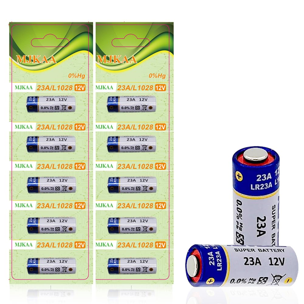 23A 12V Alkaline Battery (10-Count) – Long-Lasting Power for Key Fobs, Toys, Electronics & More