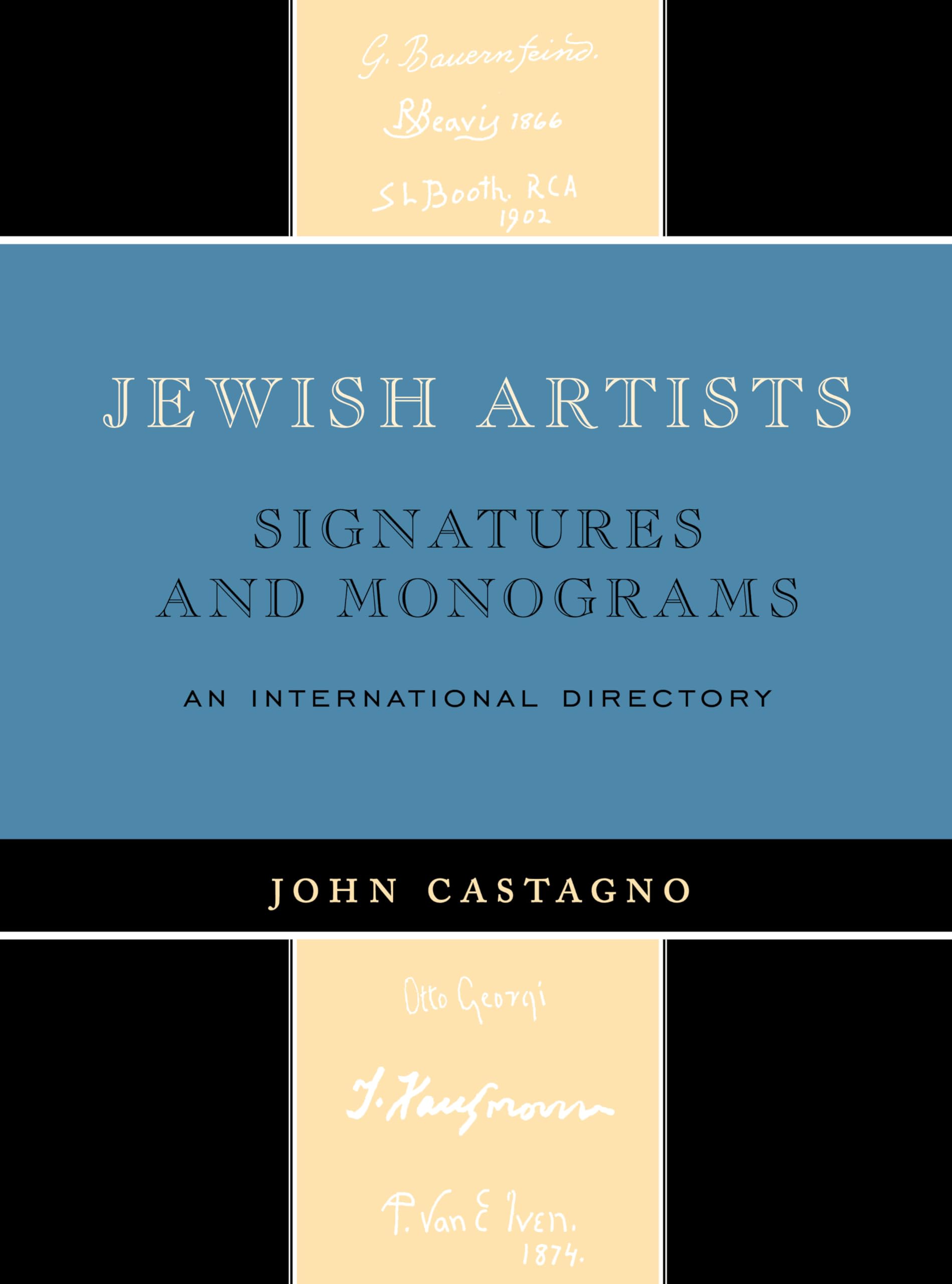 Monogrammes d'Artistes Juifs identifier signatures dictionnaire annuaire art