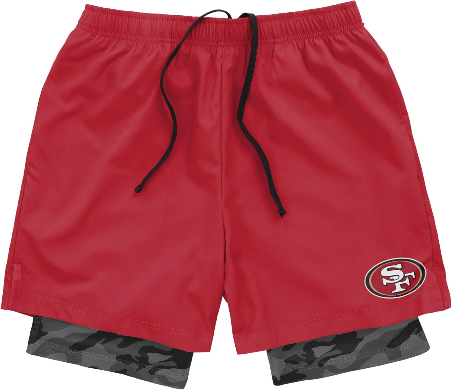 FOCO NFL Mens NFL Team Logo 2 in 1 Athletic Gym Workout Performance Shorts with Lining - Image 4