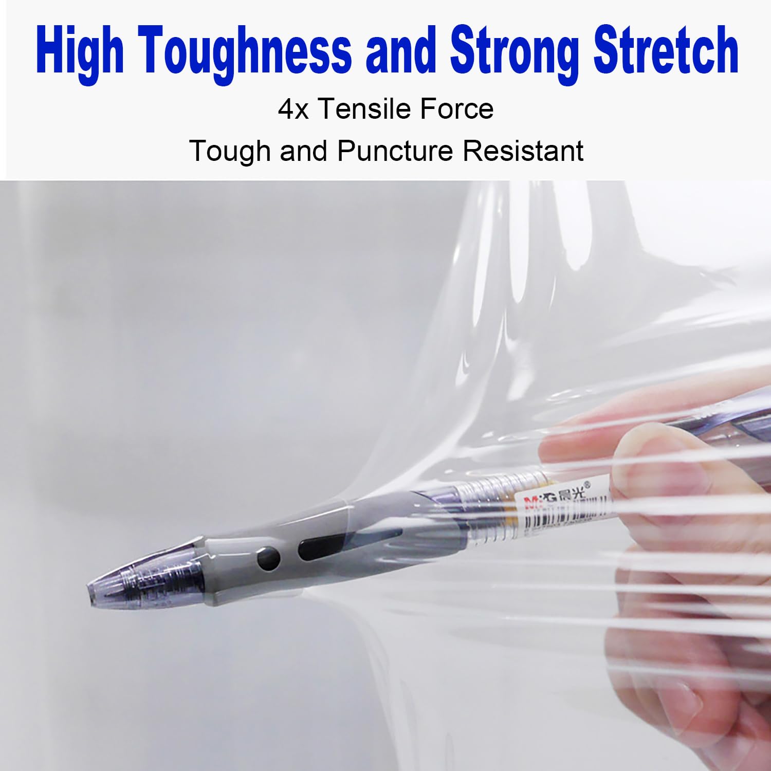 Teleskopowy dozownik folii stretch, z 6 rolkami folii stretch, profesjonalny ergonomiczny ręczny dozownik do folii stretch, odpowiedni do szerokości 45-50 cm