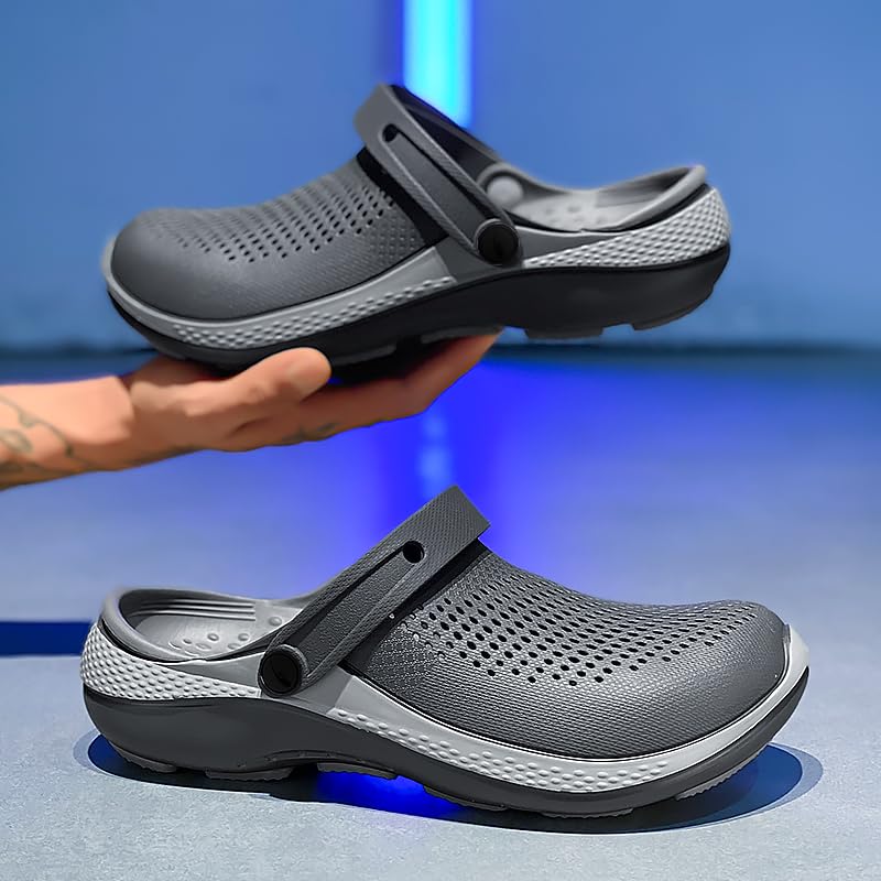 Image of Men's Clog Garden Shoes Adult Mule Outdoor Sports Sandals Summer Water Beach Shoes Casual Comfortable Fashion Breathable Slippers Lightweight