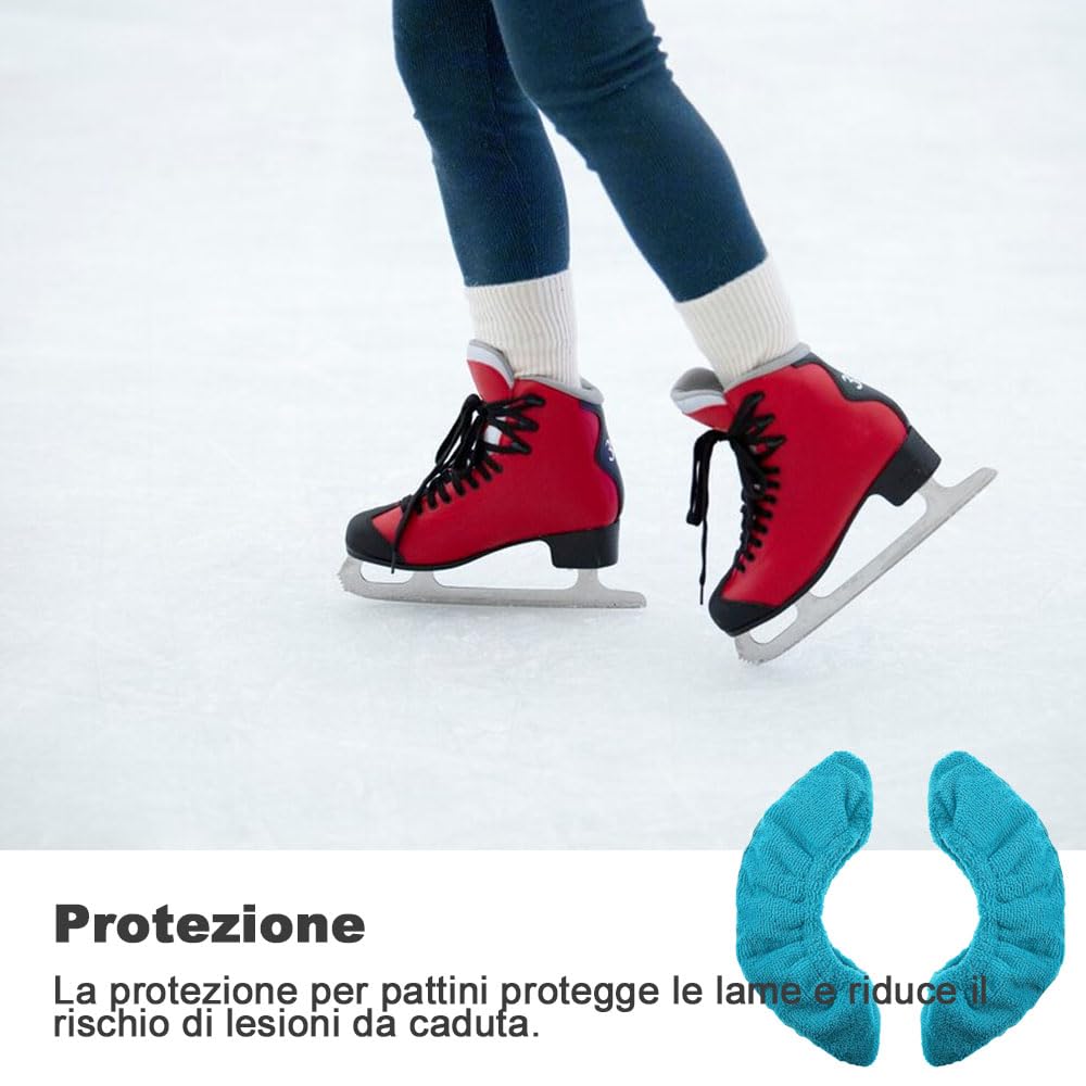 1 par de protectores de cuchillas para patines de hielo, elásticos, para mujer, hombre, niños, patinaje sobre hielo