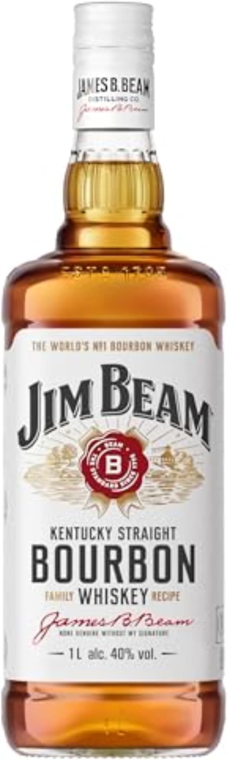Jim Beam White Kentucky Bourbon Whiskey 1L