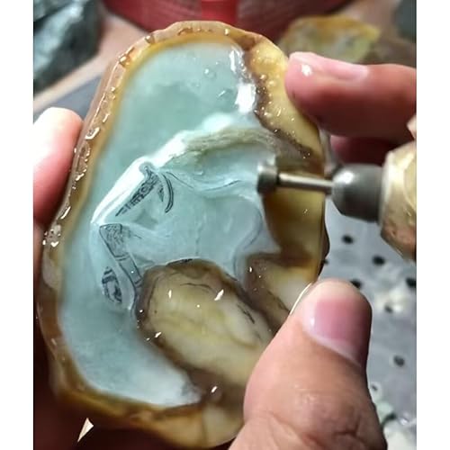 Miniatura 6 de 10 piezas de rebabas de diamante con forma trapezoidal invertida - Brocas de diamante de vástago de 332 pulgadas para herramientas rotativas