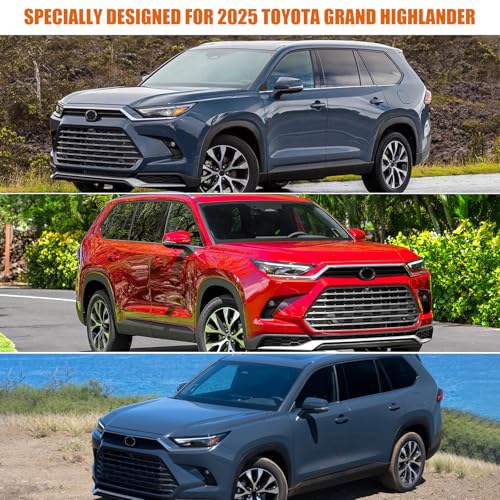 Image of Waterproof Car Covers Replace for Toyota Grand Highlander /Lexus TX350 500h | 6 Layers All Weather Car Cover with Cotton Liner, Zipper Door, Windproof Bands for Snow Rain Dust Protection