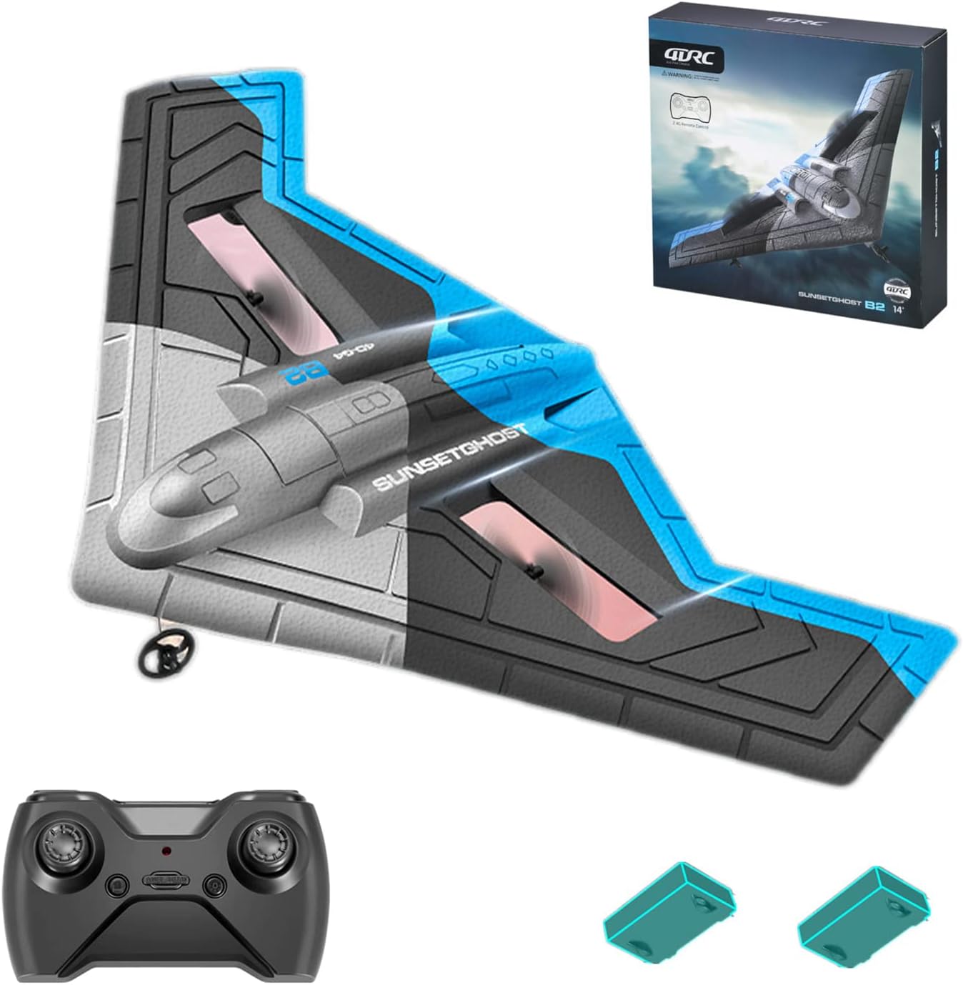 XIAOKEKE RC Plane Remote Control Stealth Bomber Airplane