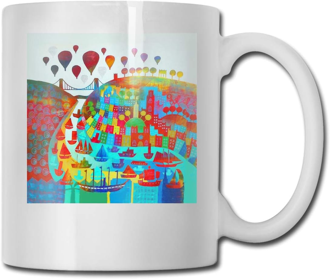 Betty Clifton Collage 4 Ceramic CUPS Code 330ml Cups