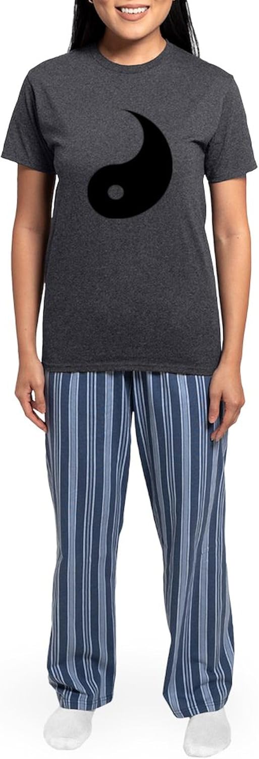 CafePress Yin One of A Pair Pajamas Women's Charcoal Novelty Pajama Set