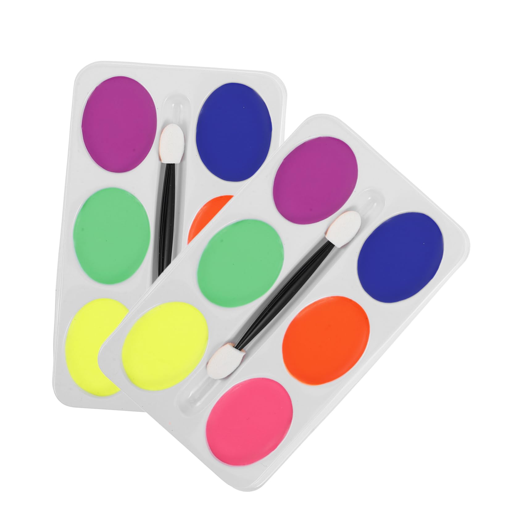 WOFASHPURET 2pcs Oil Paint Palette with Vibrant Colors Easy Application for Makeup Safe for All Skin for Halloween Cosplay and Theatrical Events
