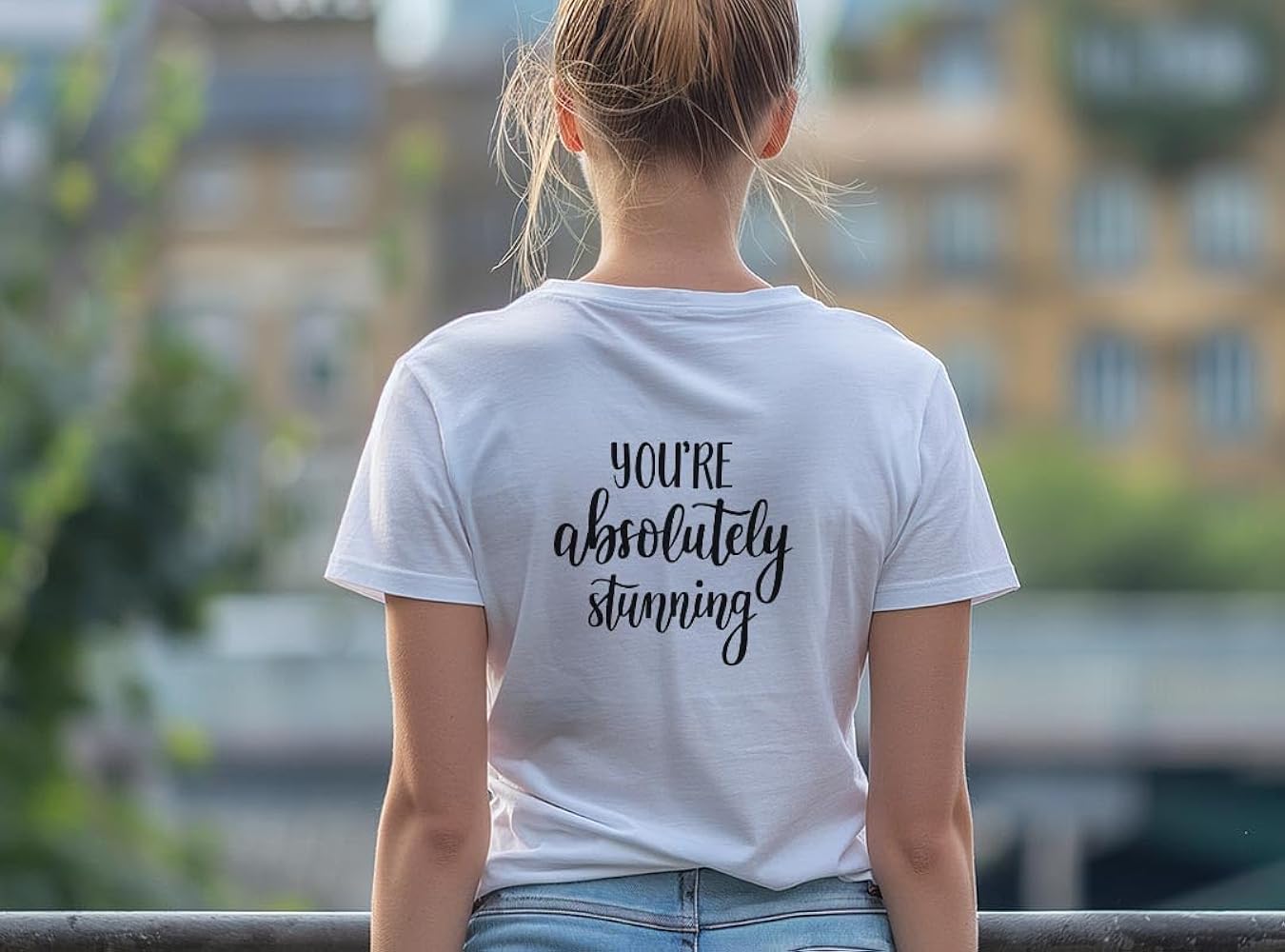 Amazon | [igsticker] バックプリント Tシャツ レディース L