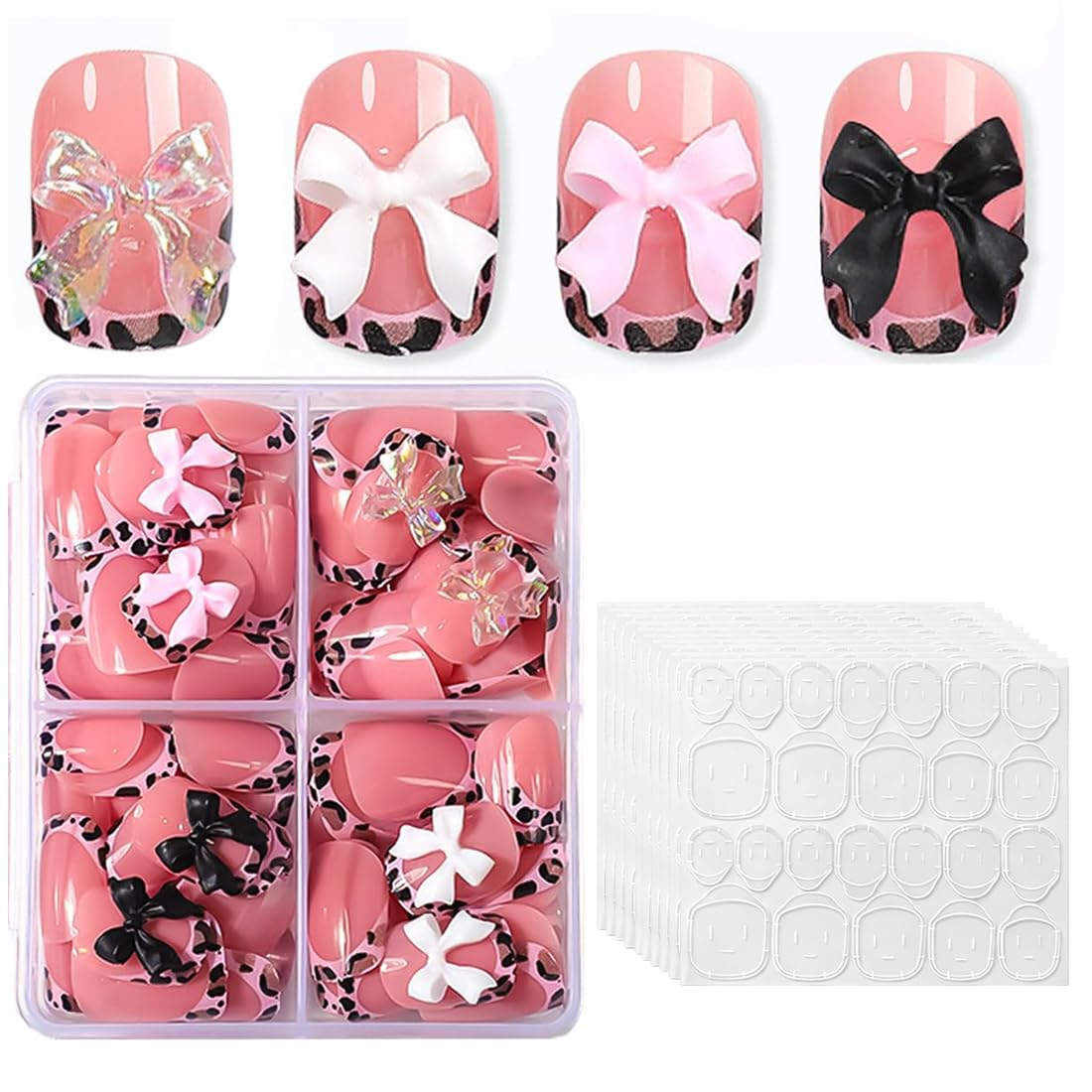 96 Pcs Kids False Nails+ Jelly Gel, Waterproof Durable Press on Nails for Kid, Pre-glue Full Cover Short False Nails, Kids Stick on Nails for Girls Nails Art Decoration