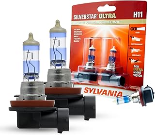 SYLVANIA - H11 SilverStar Ultra - High Performance Halogen Headlight Bulb, High Beam, Low Beam and Fog Replacement Bulb, B...