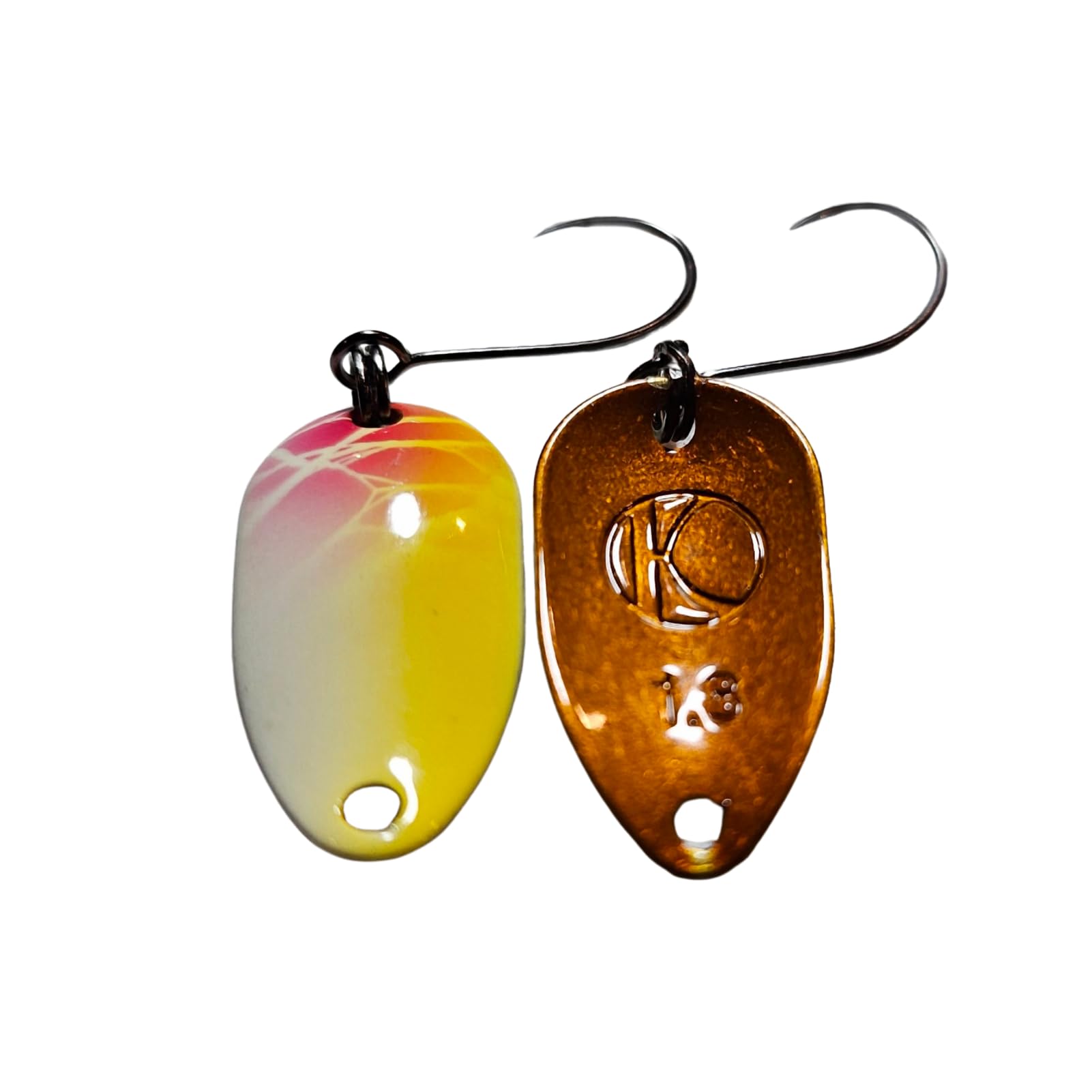 Ray OutKaster Micro Spoon, Fishing Spoons Lures Single Hook Trout Lures Trolling Spoon Lures Casting Spinner Bait Copper Fishing Lures for Trout Bass