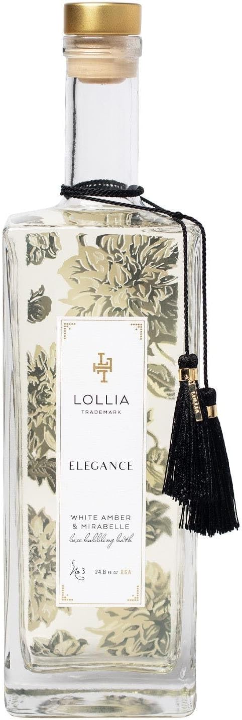 Elegance Bubble Bath - White Amber and Mirabelle by Lollia for Women - 24.8 oz Bubble Bath