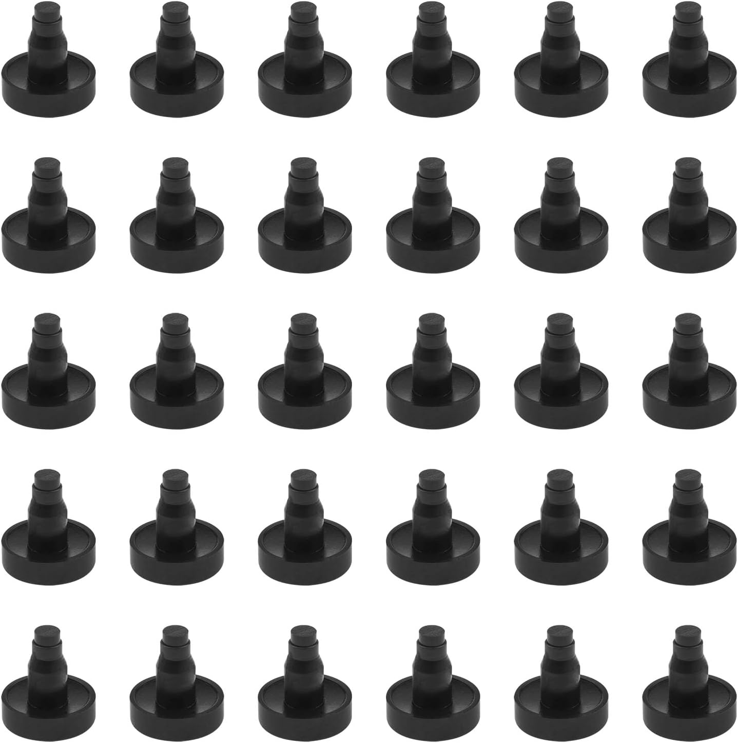 30PCS Rod Buffer Sliding Nylon Flat Round Outdoor Chair Leg Floor Protector Adjustable Table Leg Height-Increasing Pad Buffer Anti-Slip Support Feet for 1/4 inch Hole Diameter