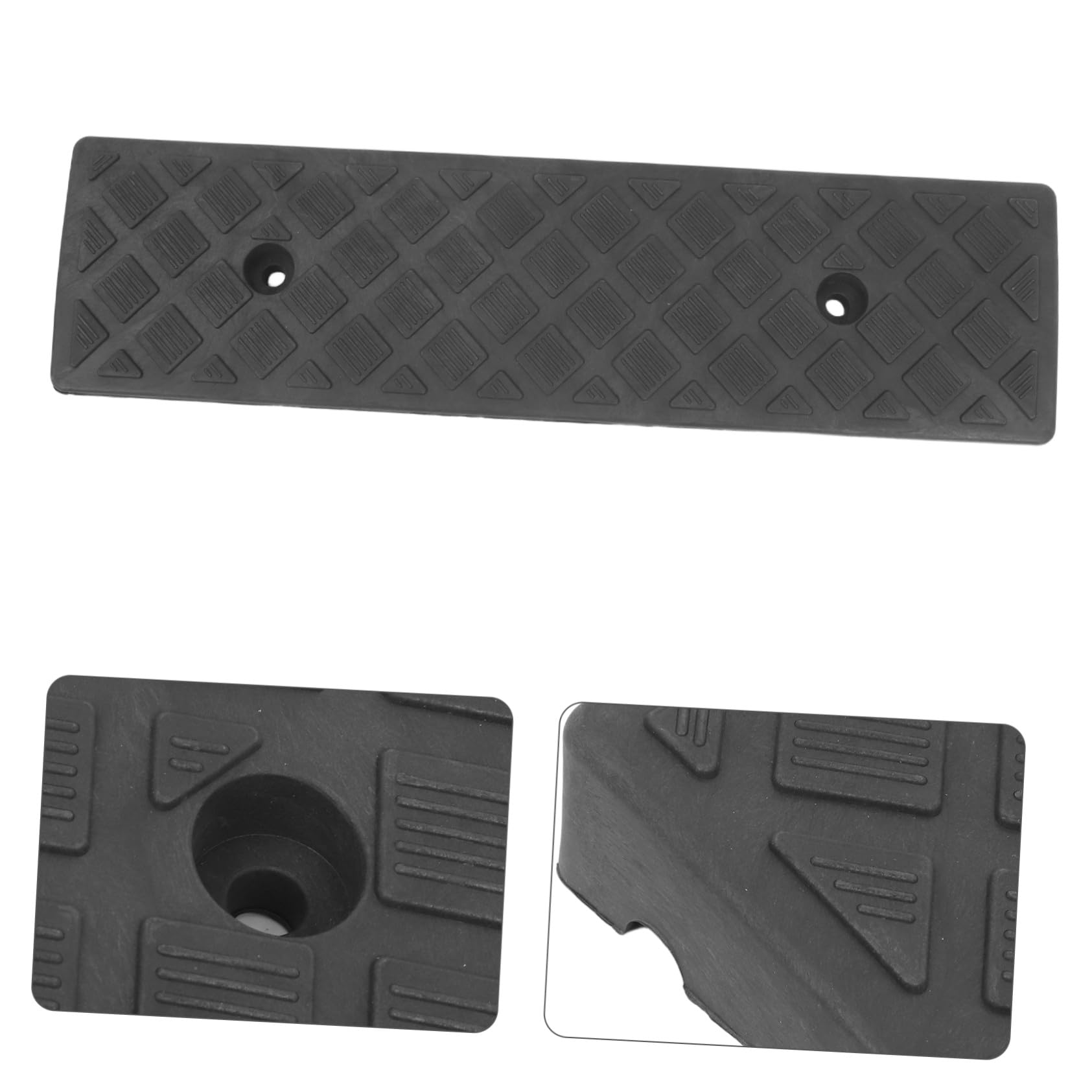 SHERCHPRY Set 2 Pezzi Di Pedana in Gomma 3 Cm Altezza, Superficie Antiscivolo, Riduzione Vibrazioni, Per Vialetti, Soglie e Rampe Pedonali