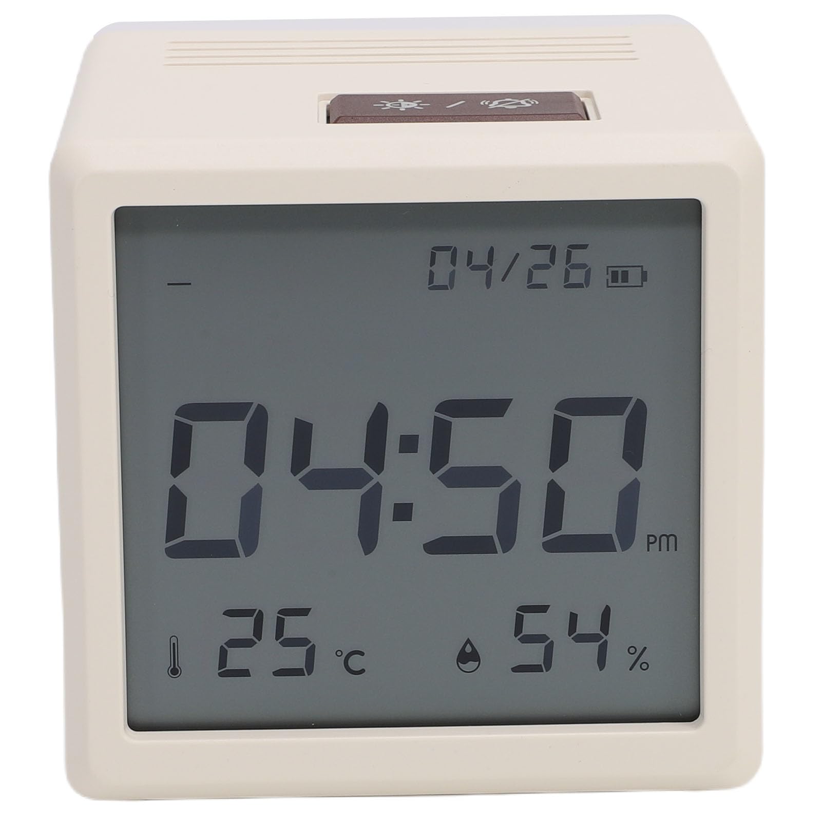 Reloj despertador USB con luz nocturna y alarmas múltiples blanco